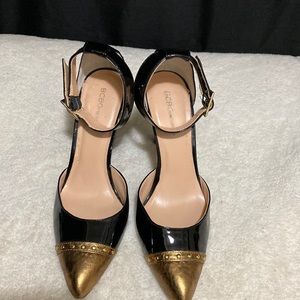 BCB Generation gold and black women high heels shoes size 8B